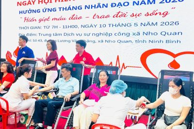 𝐋𝐀𝐍 𝐓𝐎̉𝐀 𝐘𝐄̂𝐔 𝐓𝐇𝐔̛𝐎̛𝐍𝐆 – TRƯỜNG MẦM NON THẠCH BÌNH THAM GIA HIẾN MÁU TÌNH NGUYỆN